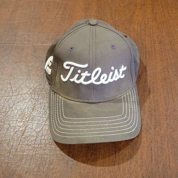 Titleist FJ Strap Back Cap Hat Golf Brown Baseball Cap New Era - Picture 5 of 8